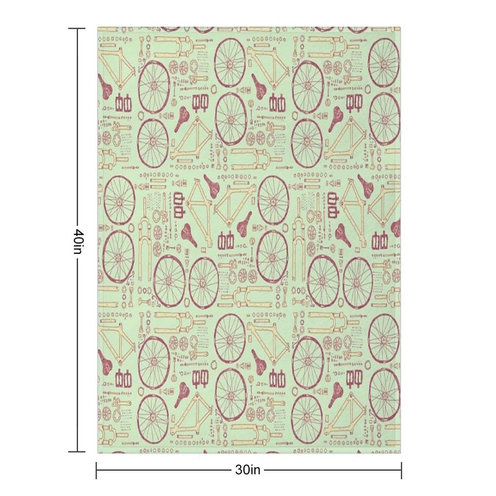 Bicycle Parts Throw Blanket