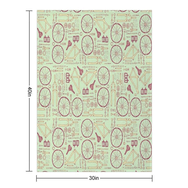 Bicycle Parts Throw Blanket