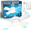 Bell+Howell Socket Breeze Modern Ceiling Fans with LED Lights, 10