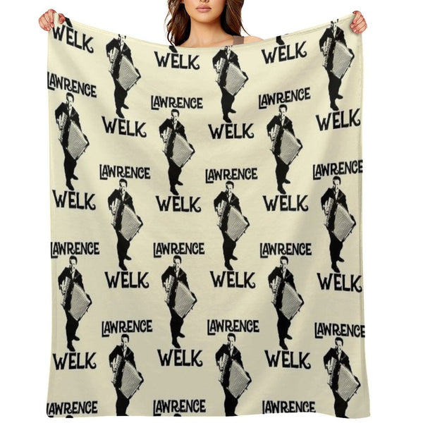 Lawrence Welk - Name - The Black Stencil Eco-conscious Throw Blanket
