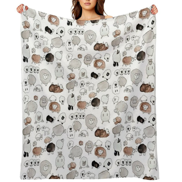 Sheep Travel-friendly Throw Blanket