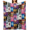 Musical Playbill Collage Throw Blanket