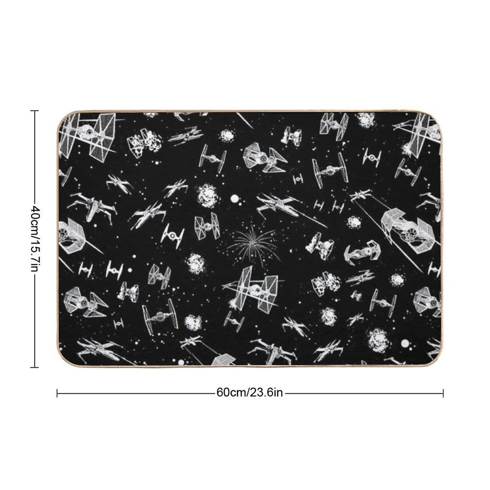 Space Ship Battle Bath Mat