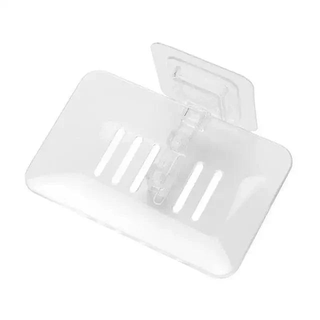 1PC Bathroom Shower Soap Box Dish Storage Plate Tray Holder Case Wall-mounted Soap Holder Housekeeping Container Soap Dish Drainer Tray - Suction Cup Soap Dish Holder Wall Mounted for Bathroom Shower Pack