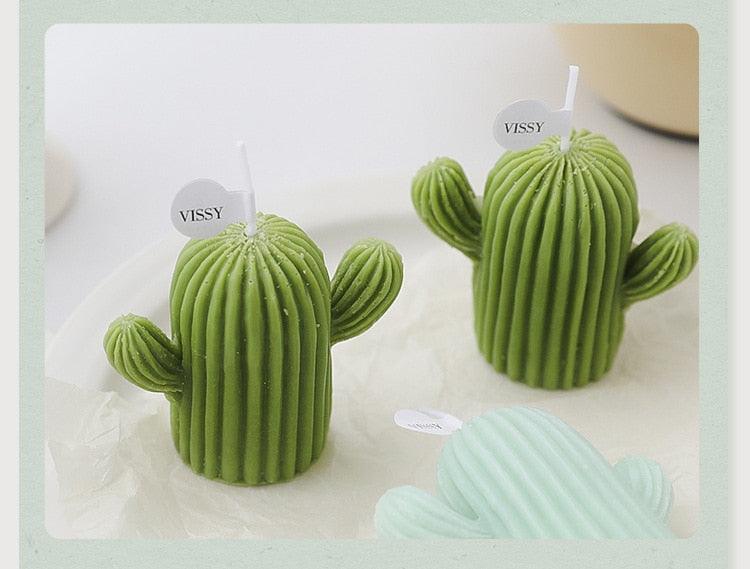 1pc Cactus Candle Handmade Delicate Cactus Candles For Birthday Party Wedding Spa Home Decoration Romantic Cute Soy Wax Aromatherapy Small Scented Relaxing Birthday Wedding Party Gift Home Decor