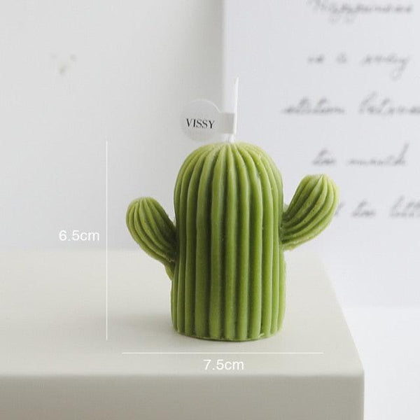 1pc Cactus Candle Handmade Delicate Cactus Candles For Birthday Party Wedding Spa Home Decoration Romantic Cute Soy Wax Aromatherapy Small Scented Relaxing Birthday Wedding Party Gift Home Decor