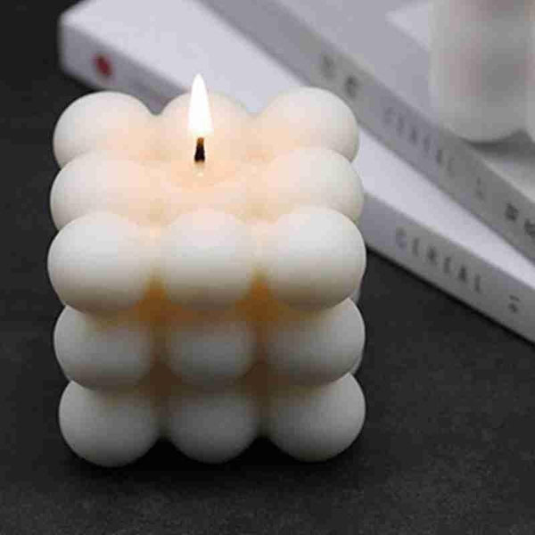 1pc Cube Wax Fragrance Candle Bougie Rose Scented Candles Cute Wax Candles Cube Scented Candle Handmade Decorative Candle Hand Poured Scented Candle Home Decor Candle for Bedroom Aesthetic  Home Geometric Decoration Cube Wax Fragrance Candle