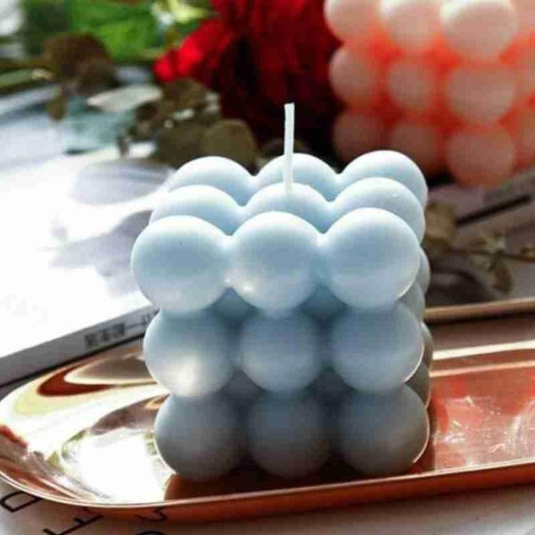 1pc Cube Wax Fragrance Candle Bougie Rose Scented Candles Cute Wax Candles Cube Scented Candle Handmade Decorative Candle Hand Poured Scented Candle Home Decor Candle for Bedroom Aesthetic  Home Geometric Decoration Cube Wax Fragrance Candle