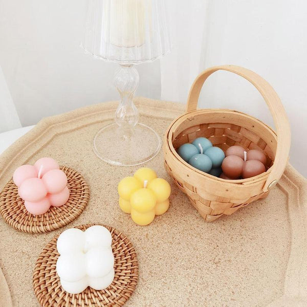 1pc Cube Wax Fragrance Candle Bougie Rose Scented Candles Cute Wax Candles Cube Scented Candle Handmade Decorative Candle Hand Poured Scented Candle Home Decor Candle for Bedroom Aesthetic  Home Geometric Decoration Cube Wax Fragrance Candle