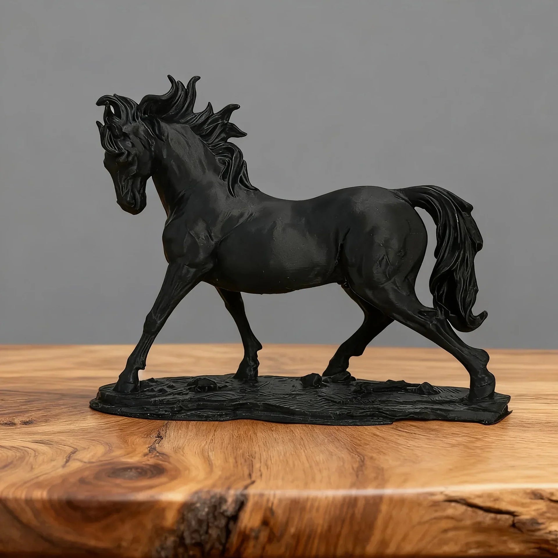 1pc Elegant Walking Horse Statue | Abstract Resin Decor for Living Room, Office Desk, and Wine Cabinet - Ideal Gift for Equestrian Enthusiasts, New Year Gift