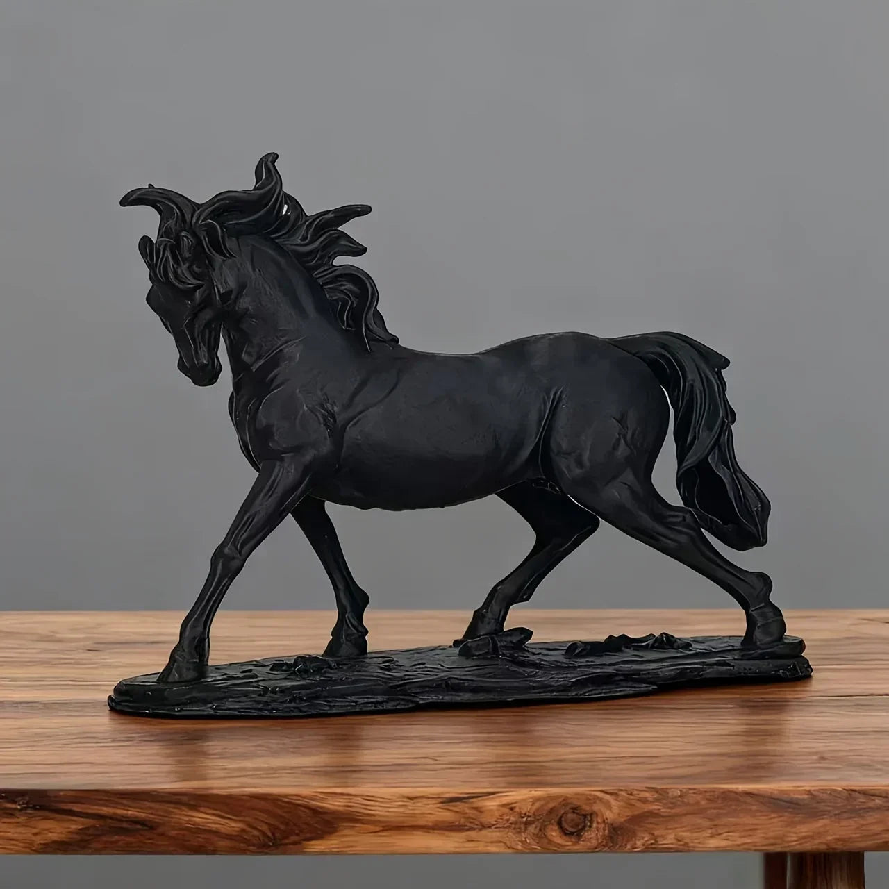 1pc Elegant Walking Horse Statue | Abstract Resin Decor for Living Room, Office Desk, and Wine Cabinet - Ideal Gift for Equestrian Enthusiasts, New Year Gift