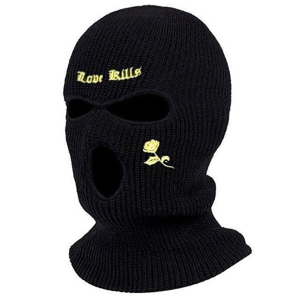 1Pc Embroidery Balaclava Face Mask 3-Hole for Cold Weather, Winter Ski Mask for Men and Women Thermal Cycling Mask Christmas Gift Face Scarf Mask Sunscreen Dustproof Army Cycling Hunting Fishing Tactical Airsoft Hat