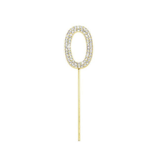 1Pc Glitter Alloy Rhinestone Number Cake Toppers Pieces Silver Glitter Number Cake Toppers Double Sided Twinkle Happy Birthday Cake Topper Cupcake Toppers For Wedding Baby Shower Birthday Decoration Wedding Gold Silver Digital Cakes Dessert Decor