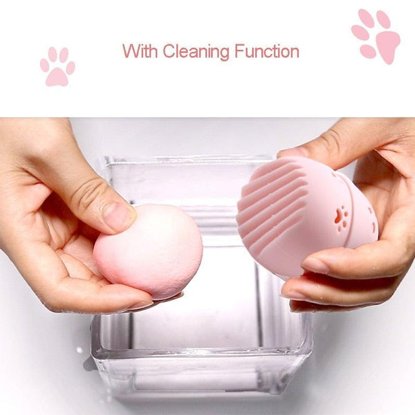 1PC Luxury Powder Puff Holder Sponge Makeup Drying Case Portable Soft Silicone Cosmetic Sponge Box Holder Elegant Soft Design