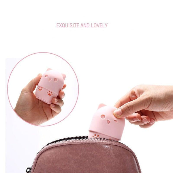 1PC Luxury Powder Puff Holder Sponge Makeup Drying Case Portable Soft Silicone Cosmetic Sponge Box Holder Elegant Soft Design