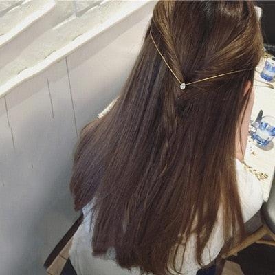 1PC New Fashion Headbands For Women Crystal Alloy Hairbands Back Holder Headwear Girls Lovely Hair Band Hair Accessories Headdress For Weddings