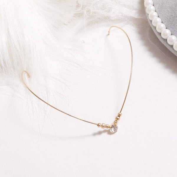 1PC New Fashion Headbands For Women Crystal Alloy Hairbands Back Holder Headwear Girls Lovely Hair Band Hair Accessories Headdress For Weddings