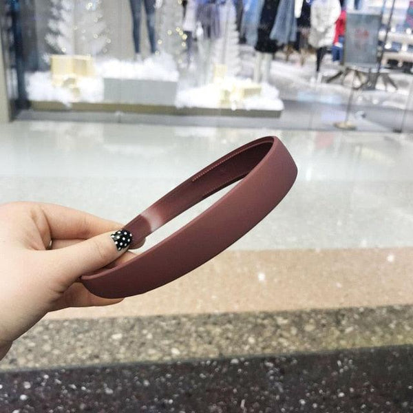 1PC Plastic Fashion Frosted Wide Headband Hair Band Headwear Bezel Hair Accessories For Woman Satin Covered Resin Hairbands Gorgeous Hair Accessories For Women