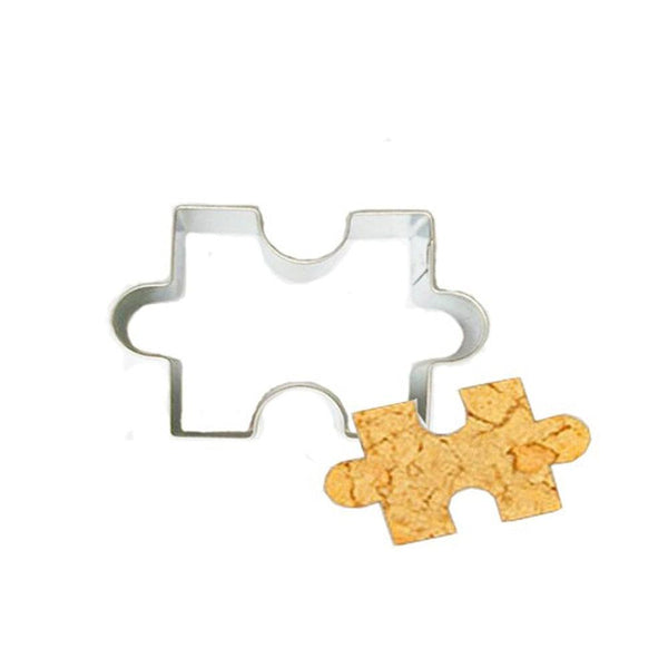 1PC Reusable Christmas Cookie Shape Stainless Steel Cookie Cutter Biscuit Mold Dessert Bakeware Cake Mold Cookie Stamp Fondant Cutter Stainless Steel Puzzle Shaped Cookie Cutter Biscuit Baking Tools Accessories