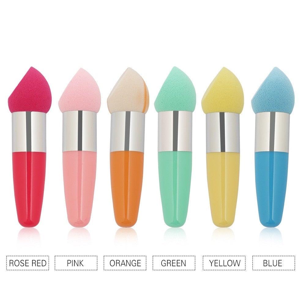 1PC Womens Powder Sponge Beauty Cosmetic Puff Face Makeup Brushes Tools with Handle Makeup Brush Professional Soft Mushroom Head
