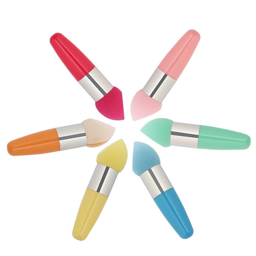 1PC Womens Powder Sponge Beauty Cosmetic Puff Face Makeup Brushes Tools with Handle Makeup Brush Professional Soft Mushroom Head