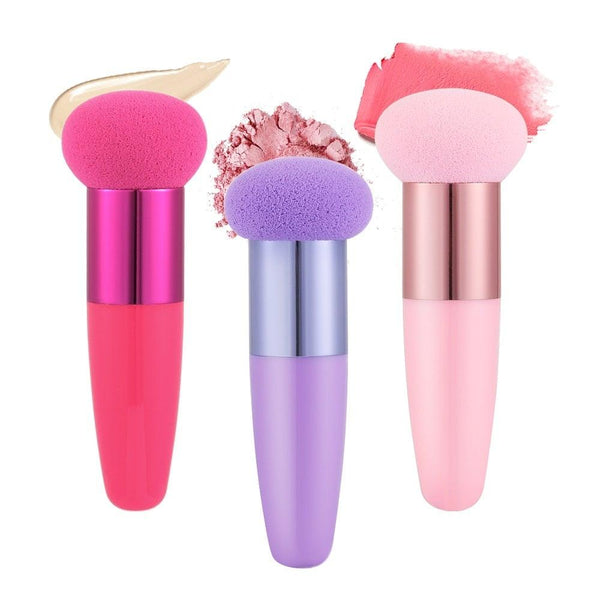 1PC Womens Powder Sponge Beauty Cosmetic Puff Face Makeup Brushes Tools with Handle Makeup Brush Professional Soft Mushroom Head