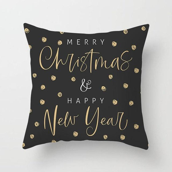 1Pcs Blue Christmas Tree Deer Santa Claus Pattern Polyester Cushion Cover Merry Christmas Throw Cushion Covers Tree Reindeer Star Pillow Case For Party Home Decoration Decorative Sofa Home Decor Pillowcover 45x45cm