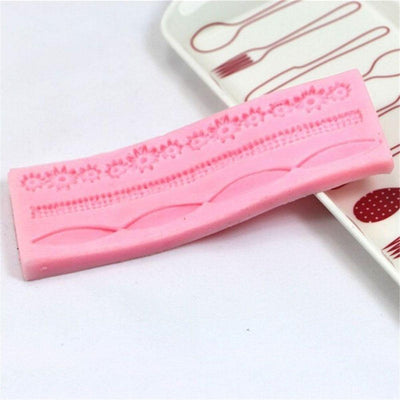 1pcs Cake Fondant Silicone Mold Lace Flower Cake Border Sugarcraft Pastry Mold Bakeware Kitchen Baking Decorating Tool Silicone Fondant Cake Decoration Mould Round Pearls Bubbles Molds Rope Bead Border Mold Chain Mold Gum Pastry Sugar Craft Chocolate Clay