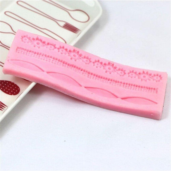 1pcs Cake Fondant Silicone Mold Lace Flower Cake Border Sugarcraft Pastry Mold Bakeware Kitchen Baking Decorating Tool Silicone Fondant Cake Decoration Mould Round Pearls Bubbles Molds Rope Bead Border Mold Chain Mold Gum Pastry Sugar Craft Chocolate Clay