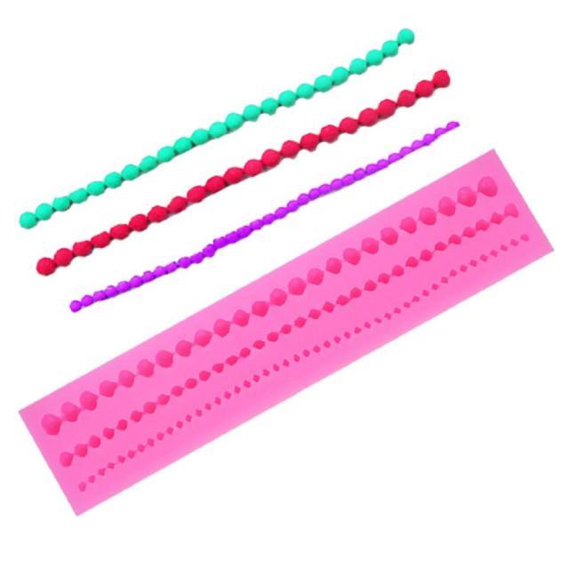 1pcs Cake Fondant Silicone Mold Lace Flower Cake Border Sugarcraft Pastry Mold Bakeware Kitchen Baking Decorating Tool Silicone Fondant Cake Decoration Mould Round Pearls Bubbles Molds Rope Bead Border Mold Chain Mold Gum Pastry Sugar Craft Chocolate Clay