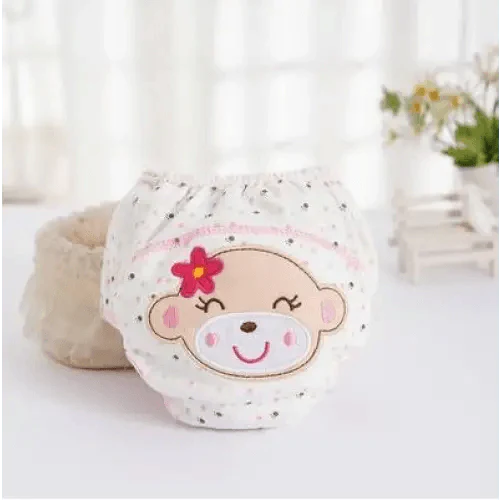 1Pcs Cute Baby Diapers Reusable Nappies Cloth Diaper Washable Cotton Training Pants Panties