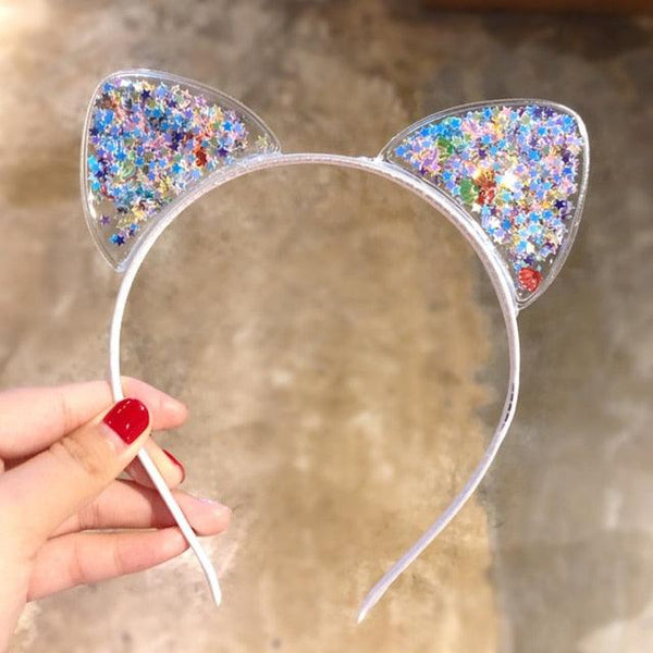 1Pcs Cute Cat Ears Headband Baby Girls Hairband Korean Children Princess Kids Gift Hair Band Props Party Girls Gorgeous Hair Accessories For Women