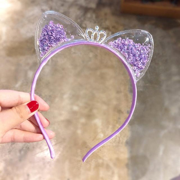 1Pcs Cute Cat Ears Headband Baby Girls Hairband Korean Children Princess Kids Gift Hair Band Props Party Girls Gorgeous Hair Accessories For Women