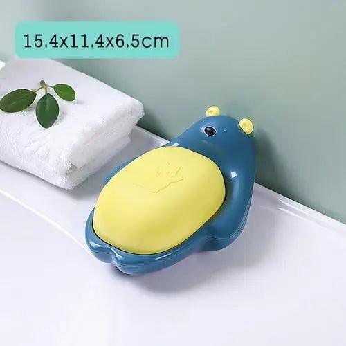 1Pcs Faucet Shape Draining Soap Dish Portable Bathroom Products Double Layer 3Colors Eco-friendly Soap Box Draining Soap Dish Sponge Holder Soap Container with Waterfall Spout for Bathroom Shower Kitchen Sink