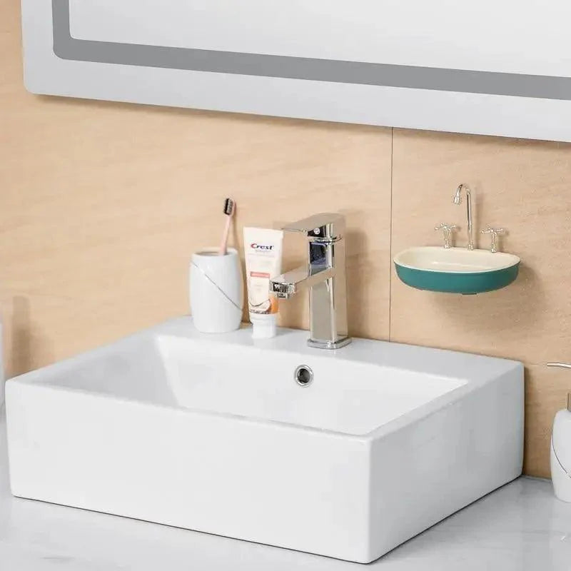 1Pcs Faucet Shape Draining Soap Dish Portable Bathroom Products Double Layer 3Colors Eco-friendly Soap Box Draining Soap Dish Sponge Holder Soap Container with Waterfall Spout for Bathroom Shower Kitchen Sink