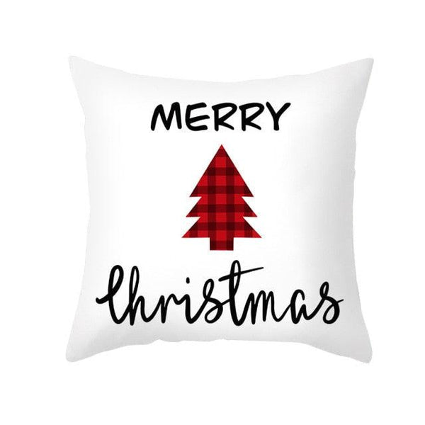 1Pcs Happy New Year Christmas Decorations Pillows Cover Merry Christmas Throw Cushion Covers Tree Reindeer Star Pillow Case For Party Home Decoration 45x45CM