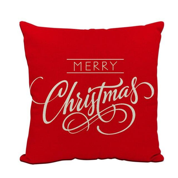 1Pcs Happy New Year Christmas Decorations Pillows Cover Merry Christmas Throw Cushion Covers Tree Reindeer Star Pillow Case For Party Home Decoration 45x45CM