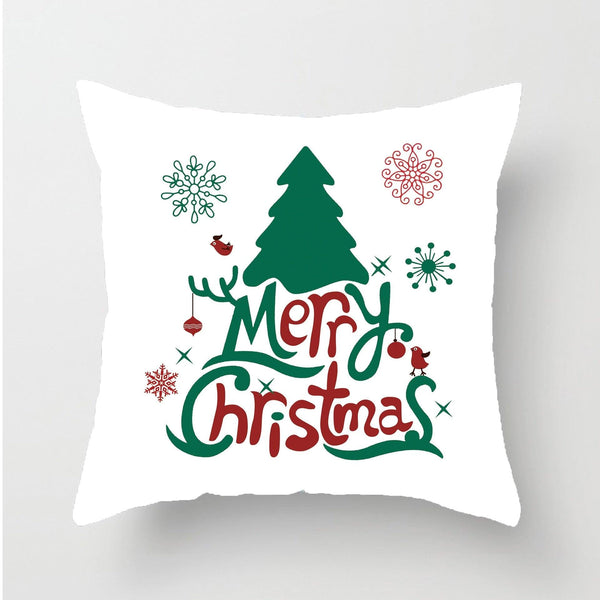 1Pcs Happy New Year Christmas Decorations Pillows Cover Merry Christmas Throw Cushion Covers Tree Reindeer Star Pillow Case For Party Home Decoration 45x45CM