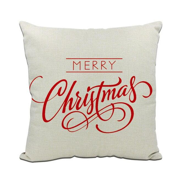 1Pcs Happy New Year Christmas Decorations Pillows Cover Merry Christmas Throw Cushion Covers Tree Reindeer Star Pillow Case For Party Home Decoration 45x45CM