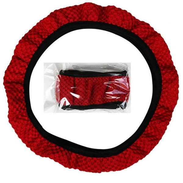 1Pcs Ice Silk Steering Wheel Cover Non-Slip Car Wheel Cover Protector Breathable Microfiber Universal For Leather Viscose, Breathable, Anti-Slip Steering Wheel Cover Wear-resistant Anti-slip Car Accessories Black Red Rose Gray Beige Purple