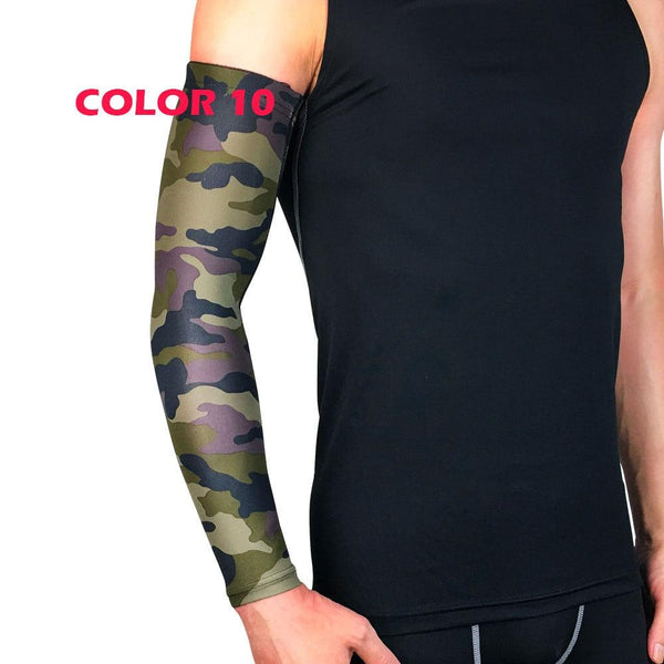 1Pcs Professional Sports Elastic Arm Guard Compression Arm Sleeves For Bike Motorcycle Basketball Volleyball Arm Sleeves Armband Sport Elbow Pads Arm Warmers Outdoor Workout Arm Cover