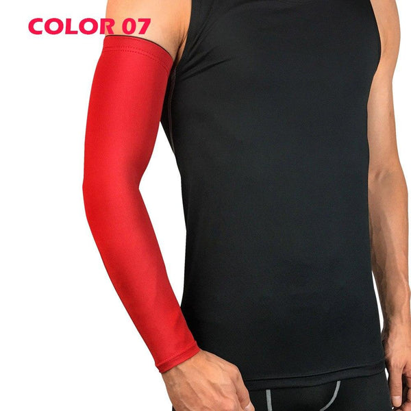 1Pcs Professional Sports Elastic Arm Guard Compression Arm Sleeves For Bike Motorcycle Basketball Volleyball Arm Sleeves Armband Sport Elbow Pads Arm Warmers Outdoor Workout Arm Cover