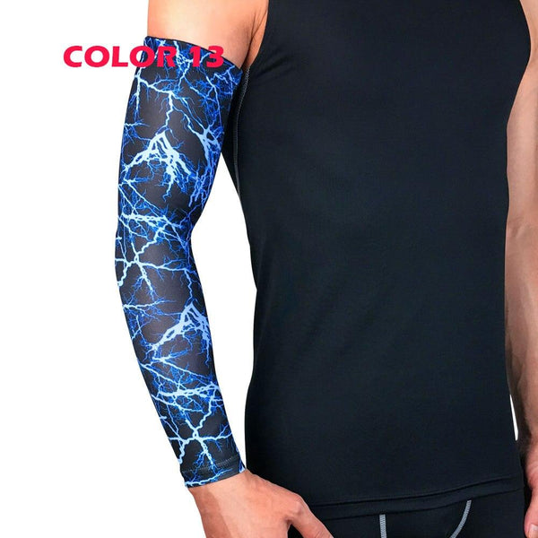 1Pcs Professional Sports Elastic Arm Guard Compression Arm Sleeves For Bike Motorcycle Basketball Volleyball Arm Sleeves Armband Sport Elbow Pads Arm Warmers Outdoor Workout Arm Cover