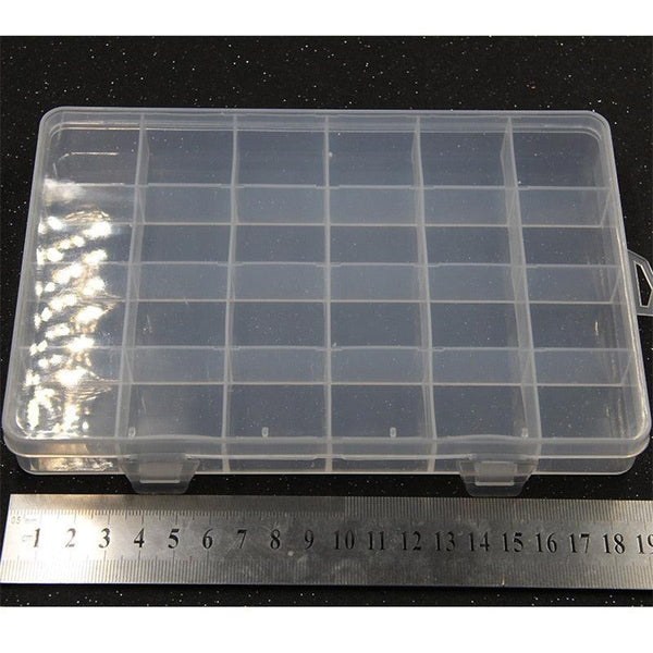 1pcs Square Transparent Plastic Storage Box Case 10/24 Slot Adjustable for Jewelry Beads Earring Case Organizer Plastic Pearl Container for Jewelry and Other Cosmetic Products