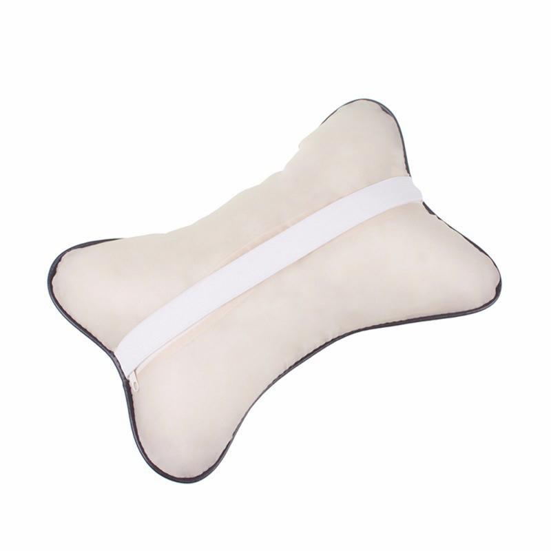 1pcs Universal Car Neck Pillows PVC Leather Breathable Mesh Auto Car Neck Rest Headrest Cushion  Headrest Pillow Pillow Neck Pillows Both Side Pu Leather Pack Headrest Fit for Most Cars Filled Fiber Universal Car Pillow Car Interior Accessories
