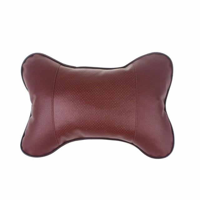 1pcs Universal Car Neck Pillows PVC Leather Breathable Mesh Auto Car Neck Rest Headrest Cushion  Headrest Pillow Pillow Neck Pillows Both Side Pu Leather Pack Headrest Fit for Most Cars Filled Fiber Universal Car Pillow Car Interior Accessories