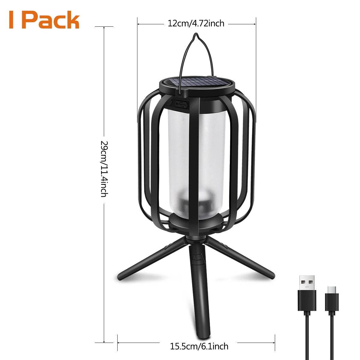 Flickering Firelight Lantern – Weatherproof & Wireless for Outdoors!