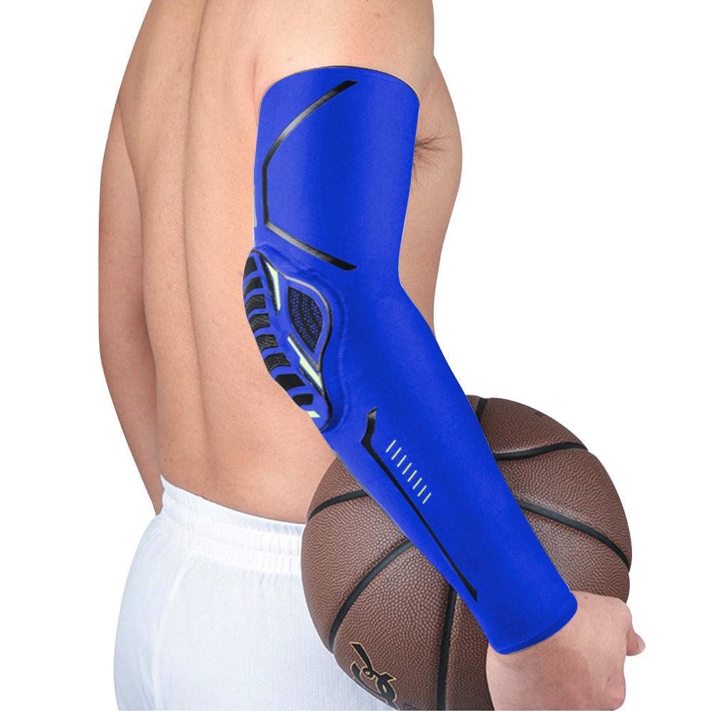 1Piece Sports Elbow Support Pads Breathable Arm Compression Shield Shape Crash Proof Elbow Pads Arm Sleeve Compression Sleeve For Outdoor Sports Running Basketball Football Volleyball Arm Cover