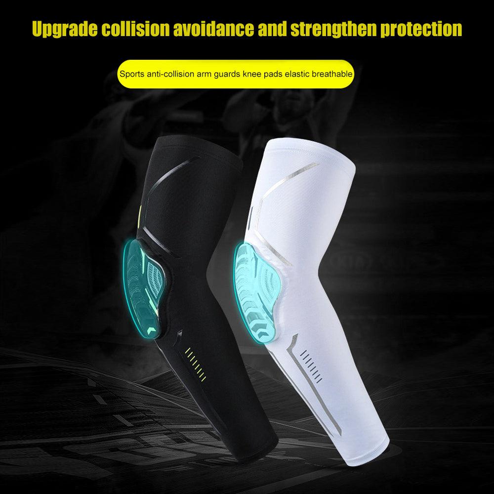 1Piece Sports Elbow Support Pads Breathable Arm Compression Shield Shape Crash Proof Elbow Pads Arm Sleeve Compression Sleeve For Outdoor Sports Running Basketball Football Volleyball Arm Cover