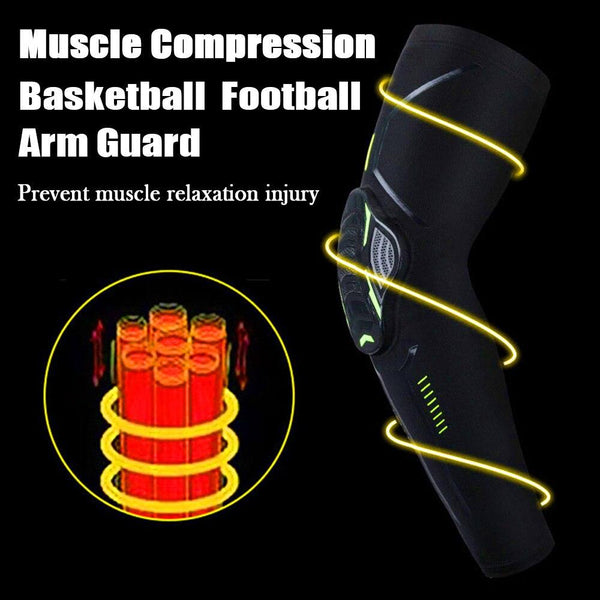 1Piece Sports Elbow Support Pads Breathable Arm Compression Shield Shape Crash Proof Elbow Pads Arm Sleeve Compression Sleeve For Outdoor Sports Running Basketball Football Volleyball Arm Cover